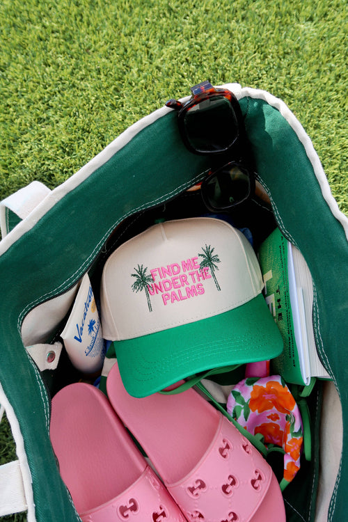 Find Me Under The Palms Trucker Hat
