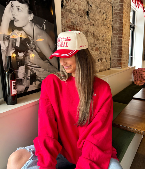 Leave Him On Read - Red Vintage Hat