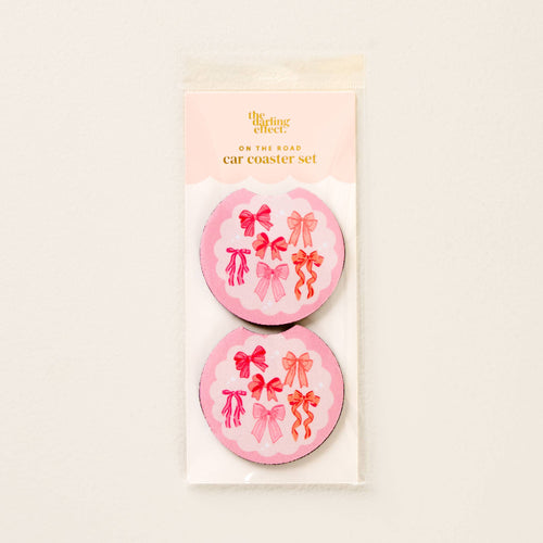 On the Road Car Coaster Set-Blushing Bows