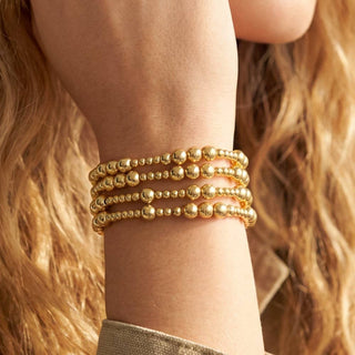 Golden Hour Beaded Bracelet Set | Gold Dipped