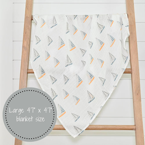 Sailing Away Swaddle Blanket