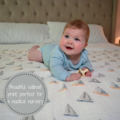 Sailing Away Swaddle Blanket
