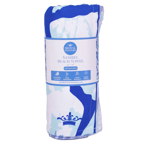 Blue Sanibel Beach Towel