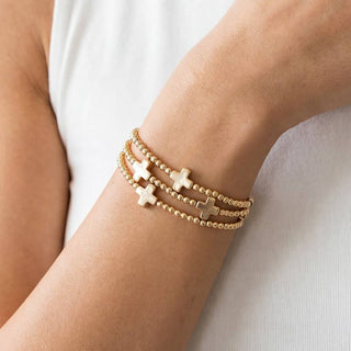 Grace Gold Cross Beaded Bracelet Set