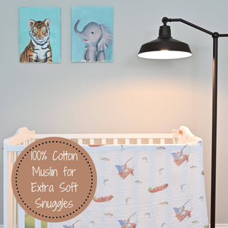 Gone Fishing Cotton Blanket