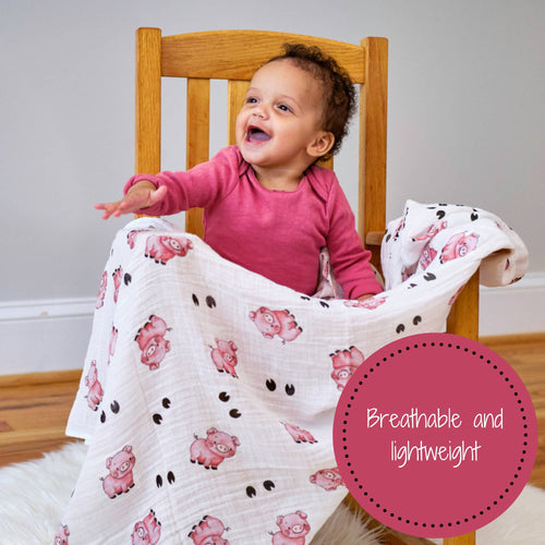 Oink Oink Swaddle Blanket