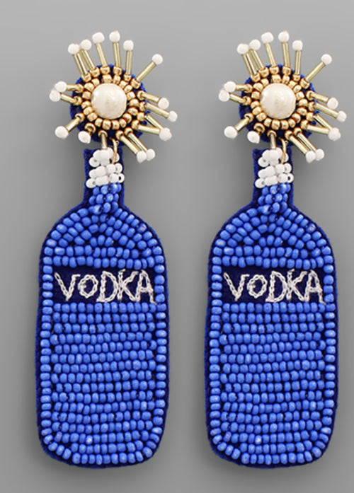 Vodka Earrings in Blue