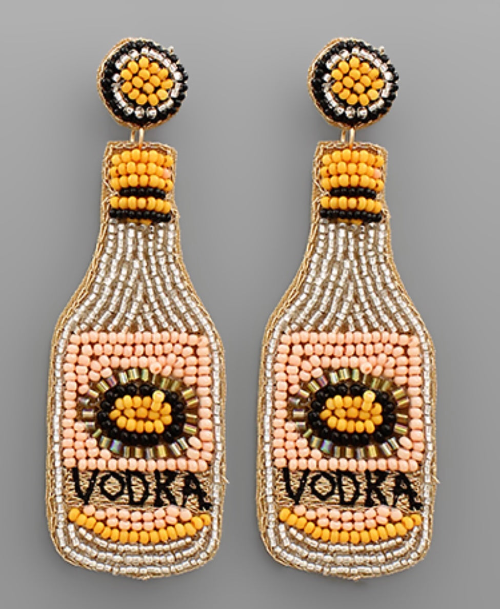 Vodka Earrings Gold
